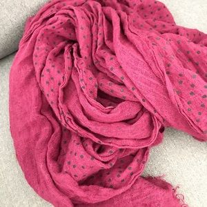 Mango maroon and polka dot fashion scarf